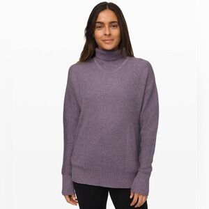 Lululemon Cozy Calling Turtleneck Heathered Purple Quartz M